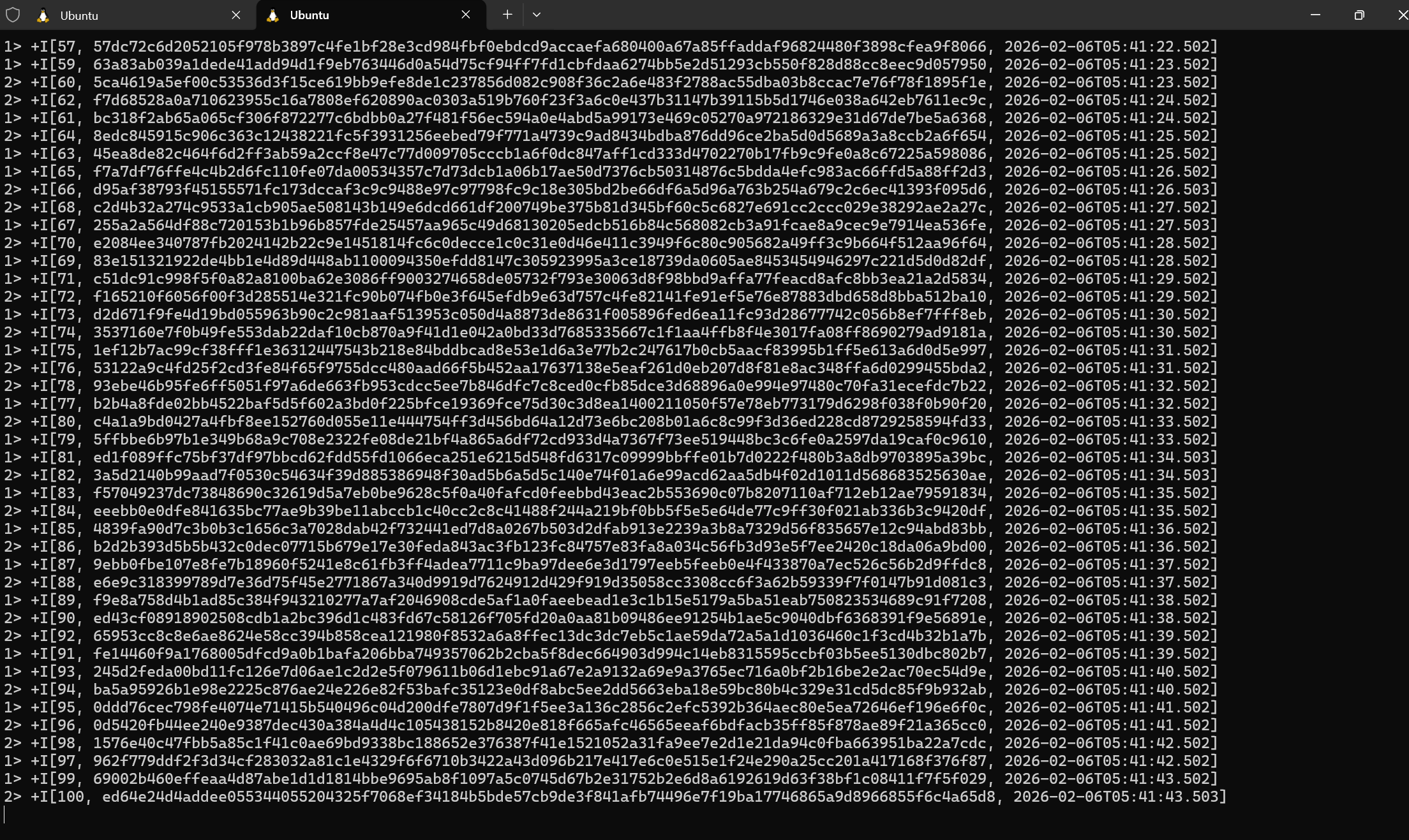 运行结果日志截图位置